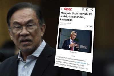 Anwar Ibrahim (kiri). Laporan Sinar Harian