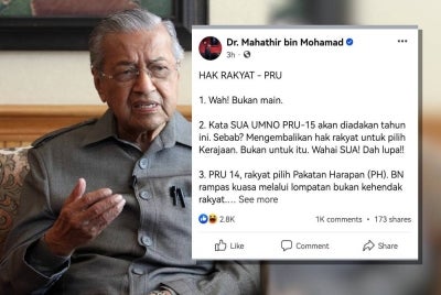 Dr Mahathir (kiri)