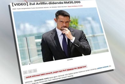 Laporan Sinar Harian pada Selasa.