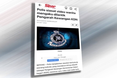 Laporan Sinar Harian.
