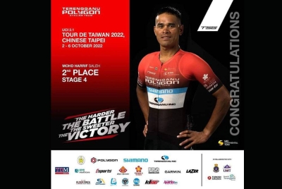 Semangat juang tinggi lonjak Harrif naik podium buat kali kedua di Taiwan. - Foto FB TSG