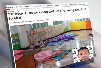 Laporan Sinar Harian pada Khamis.