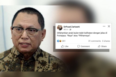 Tangkap layar Facebook Puad pada Ahad.