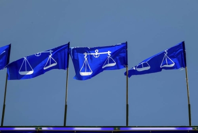Bendera parti Barisan Nasional (BN) - Foto Bernama
