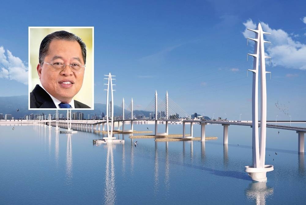 Projek Pengukuhan Bekalan Elektrik Pulau Pinang bernilai RM500 juta dijangka siap pada 2024. Gambar kecil: Baharin