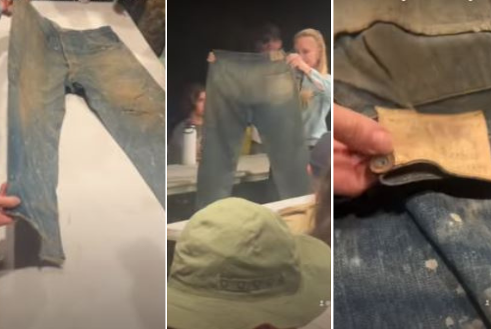 Seluar jeans Levi dari 1880-an yang ditemui di dalam lombong terbiar dilelong pada harga AS$87,400 (RM410,517).