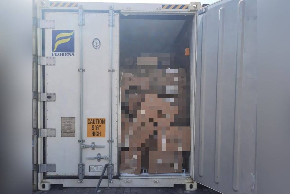 Sebuah kontena mengandungi 23 tan daging lembu sejuk beku dipercayai dari Brazil dikesan menerusi pemeriksaan di pintu masuk Pelabuhan Klang Barat pada Rabu.