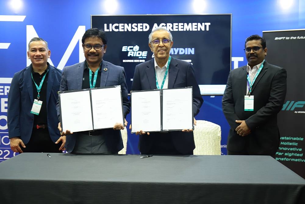 Ecoride dan Mydin menandatangani perjanjian lesen bagi mengendalikan stesen pengecas EV