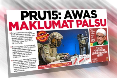 Laporan muka depan Sinar Harian pada Sabtu.