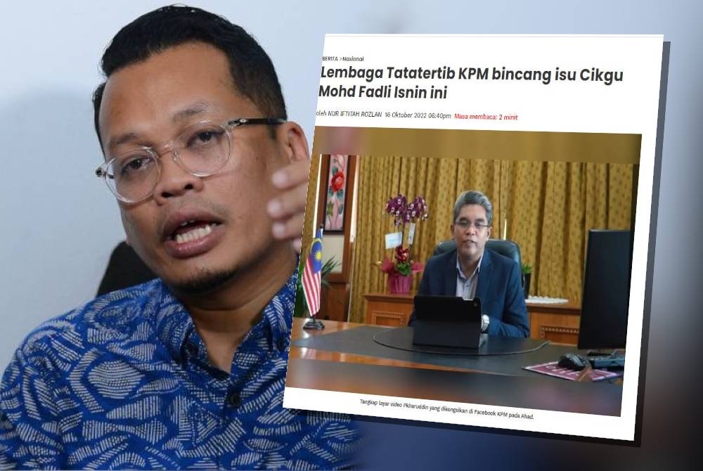 Nik Nazmi. Lembaga Tatatertib KPM dijadual bersidang pada Isnin bagi membincangkan isu berkenaan.