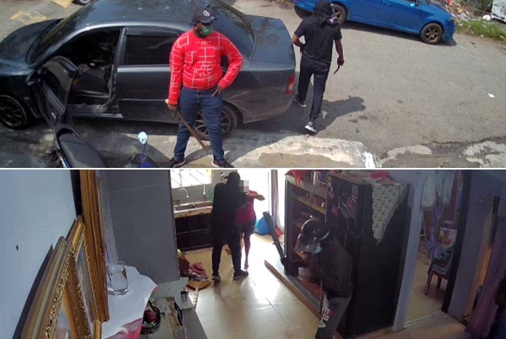 Polis sedang memburu suspek-suspek bersenjatakan parang yang terlibat dalam dua kes samun di Kapar dan Bukit Raja pada Isnin