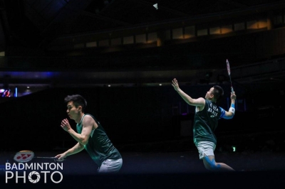 Aaron-Wooi Yik ketika beraksi di Terbuka Denmark. - Foto Badminton Photo