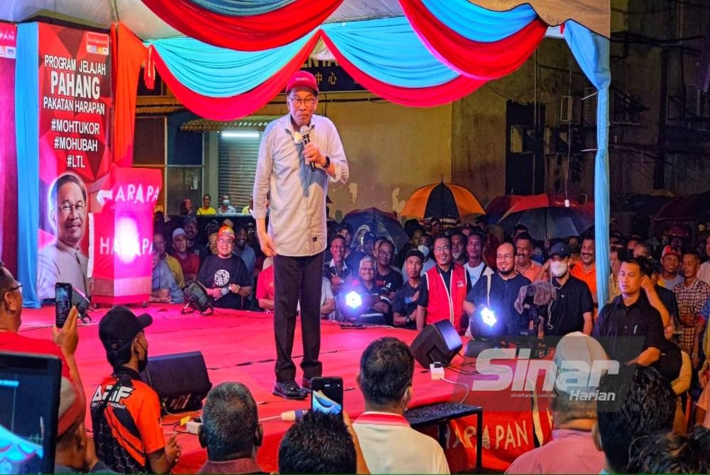 Anwar ketika berucap pada Jelajah Harapan Pahang dekat Mentakab pada Rabu.