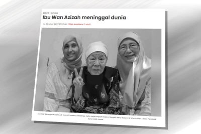 Laporan Sinar Harian pada Isnin.