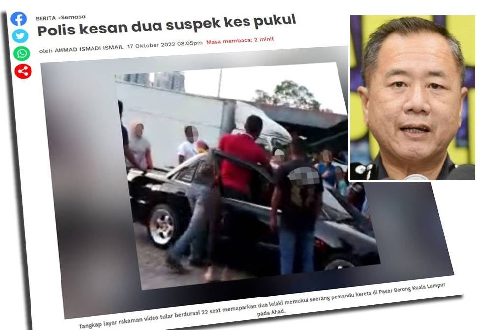 Laporan Sinar Harian pada 17 Oktober lalu. Gambar kecil: Beh Eng Lai