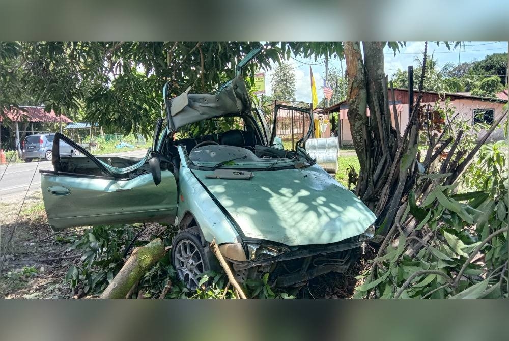 Keadaan kereta mangsa.