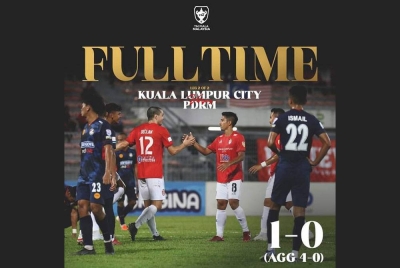 KL City mara ke suku akhir Piala Malaysia setelah mengalahkan PDRM dengan agregat 4-0. - Foto FB KL City FC