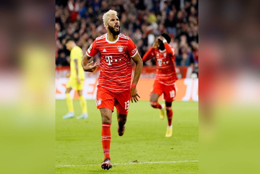 Choupo-Moting meledak satu gol ketika membantu Bayern mengalahkan Inter 2-0 dalam saingan Liga Juara-Juara. - Foto EPA