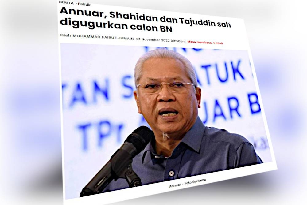 Laporan Sinar Harian pada Selasa.