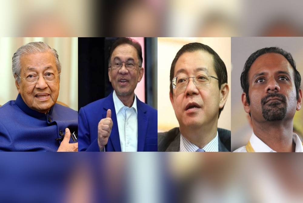 (Kiri) Mahathir Mohamad, Anwar, Lim Guan Eng dan Ramkarpal Singh