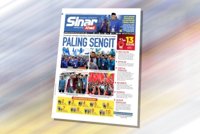 Laporan muka depan Sinar Ahad.
