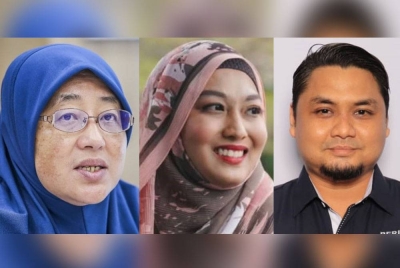 Gambar dari kiri: Che Asma, Nurul Ashikin, Muhammad Faiz