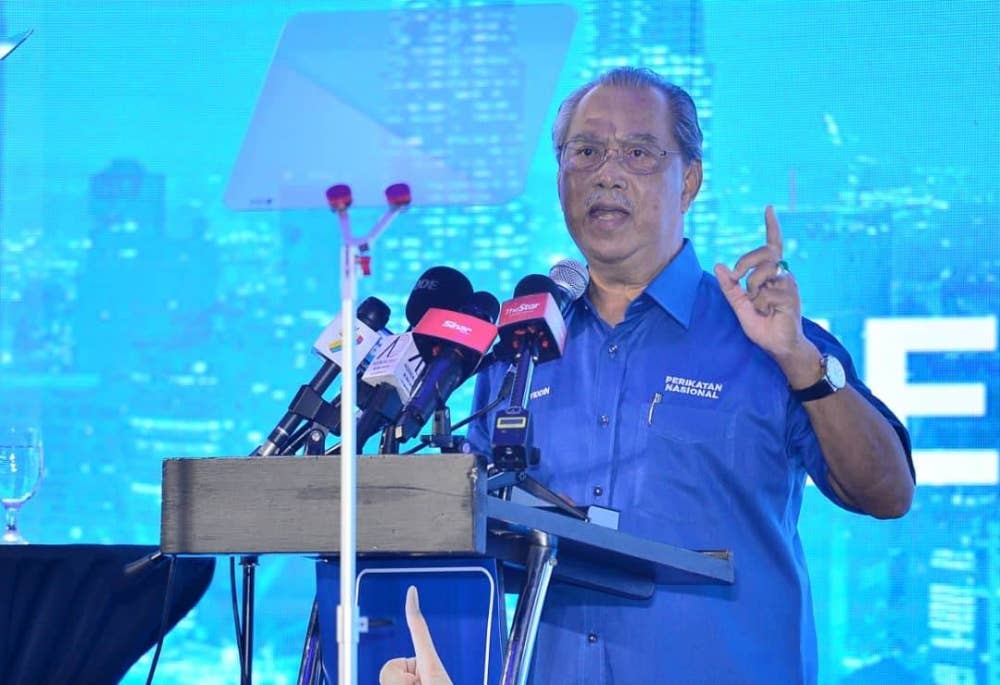 Muhyiddin ketika berucap pada Majlis Pelancaran Tawaran PRU15 PN pada Ahad.