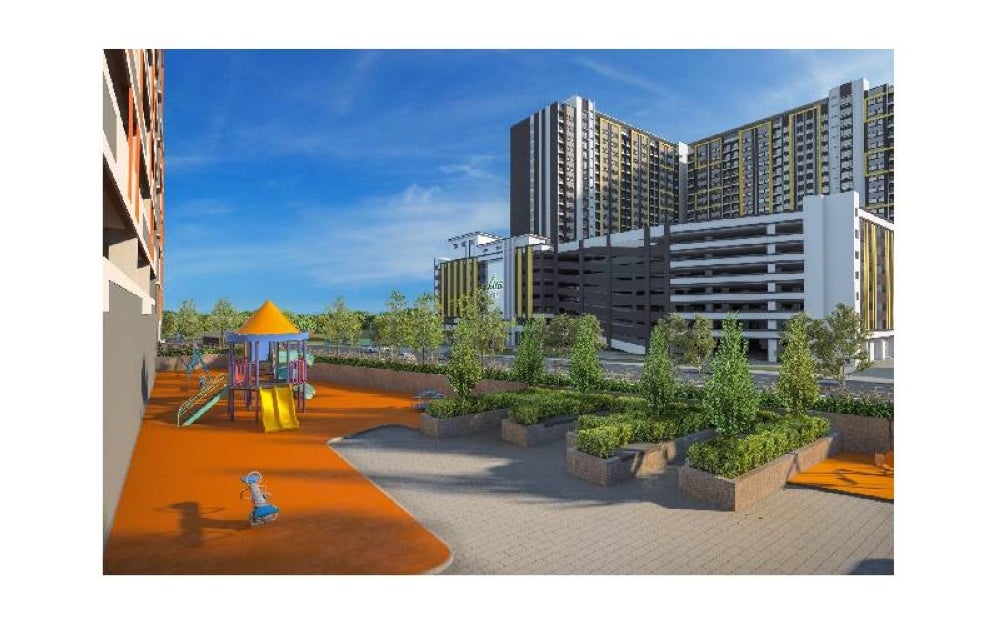 Laman duduk santai turut disediakan di kawasan pangsapuri perkhidmatan KITA Sejati.