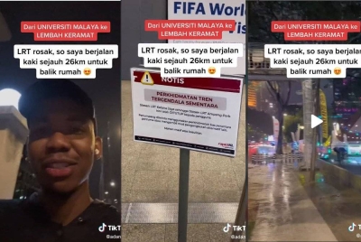 Pengalaman berjalan kaki ini diceritakan Adam menerusi hantaran video di akaun TikToknya @adameji7. 