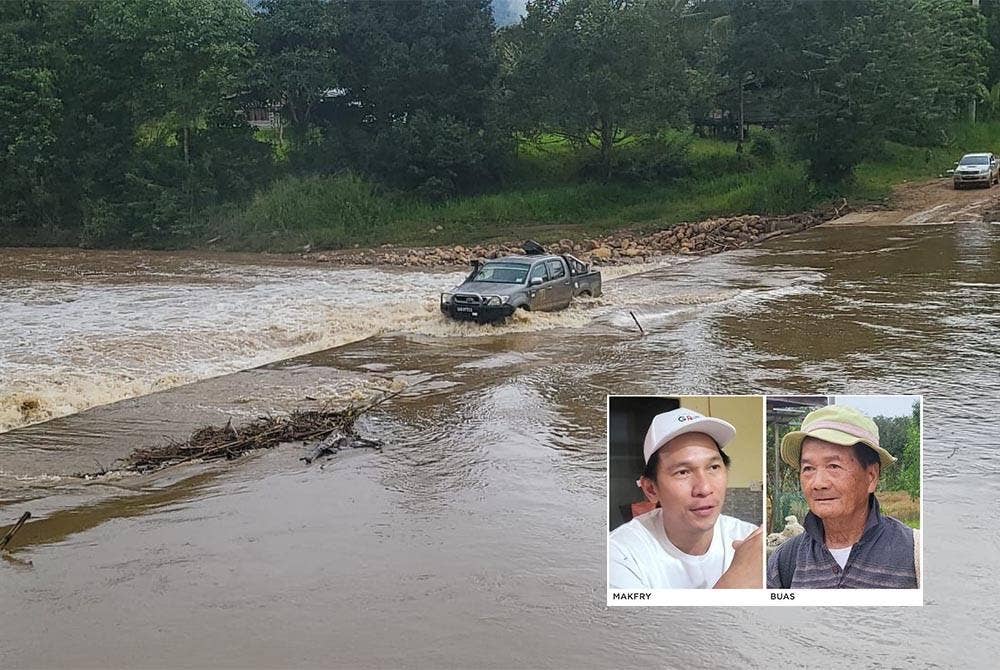 Hanya kenderaan pacuan empat roda boleh merempuh laluan ke Long Pasia, Sipitang.