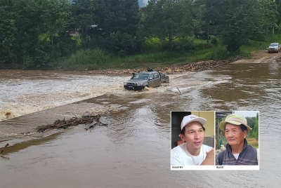 Hanya kenderaan pacuan empat roda boleh merempuh laluan ke Long Pasia, Sipitang.