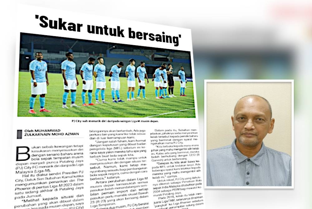 Laporan Sukan Sinar pada Sabtu. Gambar kecil: Pekan