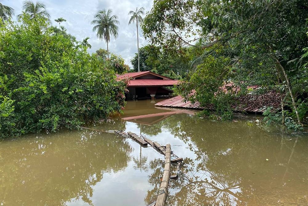 Keadaan kediaman penduduk di Kampung Tersang, Rantau Panjang.