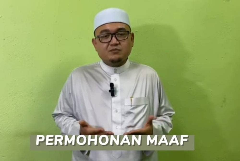 Mohd Shahiful sebelum ini tampil memohon maaf secara terbuka menerusi rakaman video.