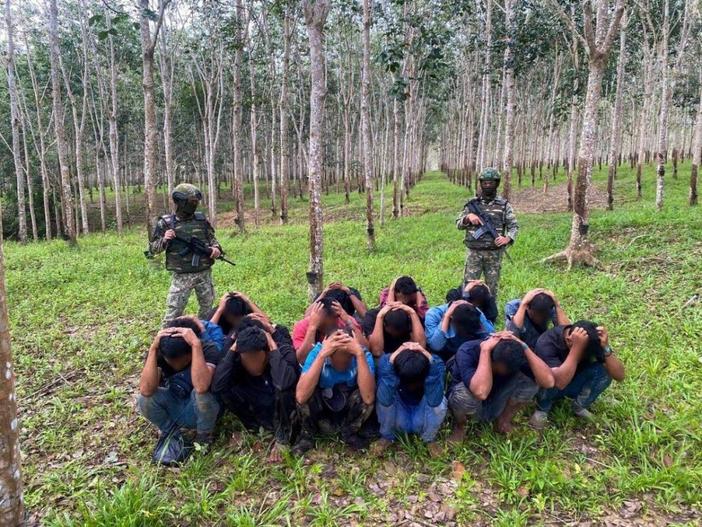 Semua PATI warga Myanmar yang ditahan menerusi tangkapan di bawah Sektor Op Benteng Kawasan Tanggungjawab Briged Keenam Infantri Malaysia (KTJ 6 Bgd).
