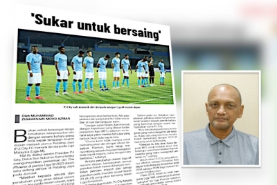 Laporan Sukan Sinar pada Sabtu. Gambar kecil: Pekan