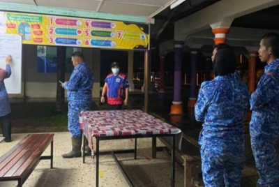PPS yang dibuka di Sekolah Simpang 5 Darat, Tangkak.