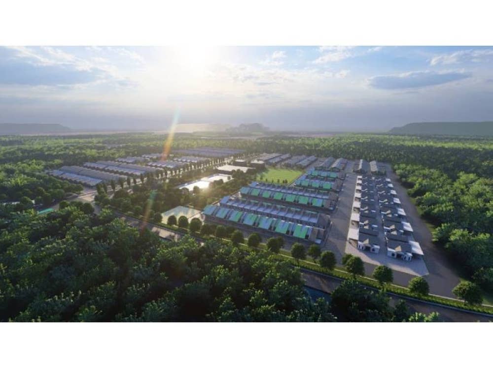 Ilustrasi Arkosa Beringin Muadzam Shah yang bakal dibina dengan 564 unit rumah termasuk lot kedai bermula tahun hadapan.