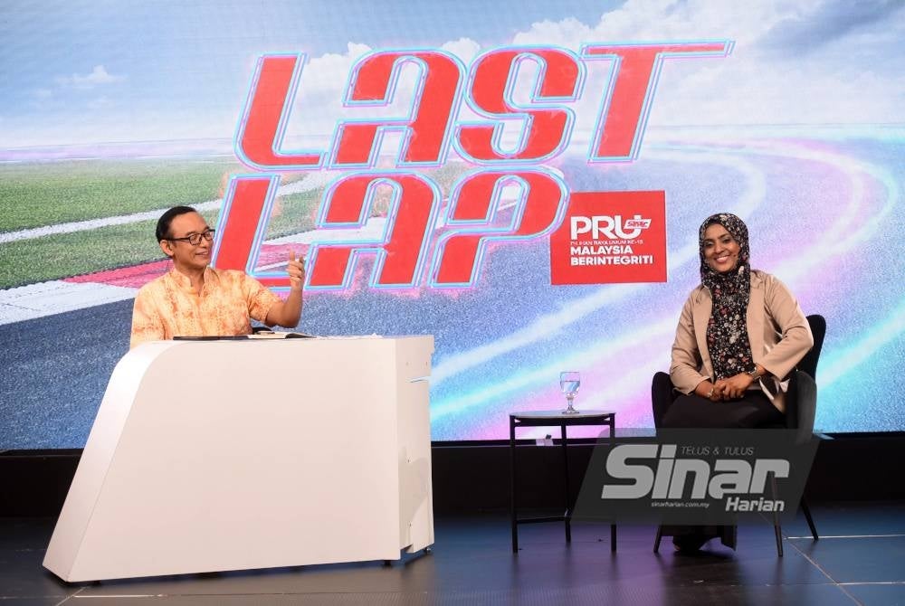 Program Last Lap bertajuk Undi awal: Demokrasi dikawal? menampilkan Pensyarah Kanan UPNM, Dr Norhazlina Fairuz Musa Kutty (kanan) bersama moderator, Kamarul Bahrin Haron. - Foto Sinar Harian RAFEQ REDZUAN