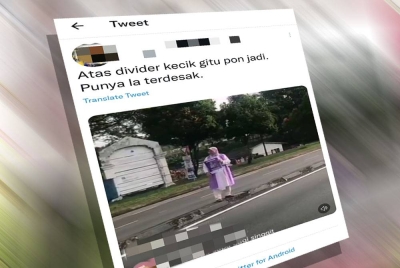 Video tular papar Zuraida berkempen atas divider tular di media sosial pada Selasa.