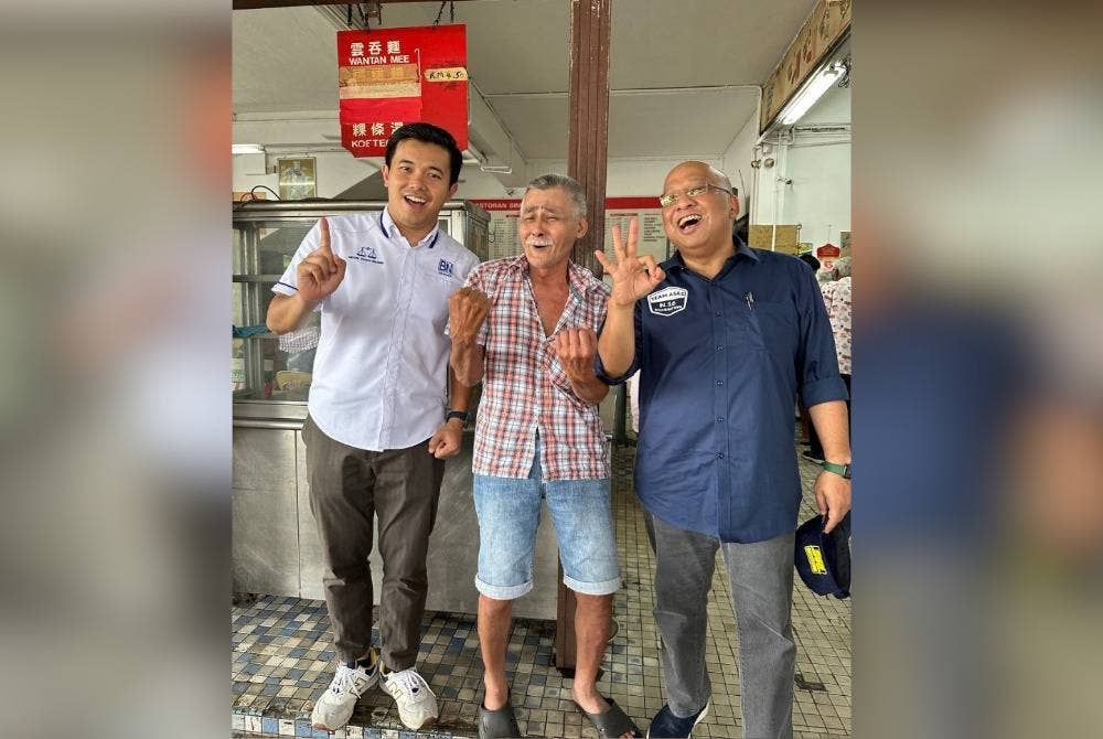 Ahmad Shalimin (kanan) bersama Choo Seong (kiri) mahu mengembalikan Taiping sebagai bandar perindustrian dan pelancongan.