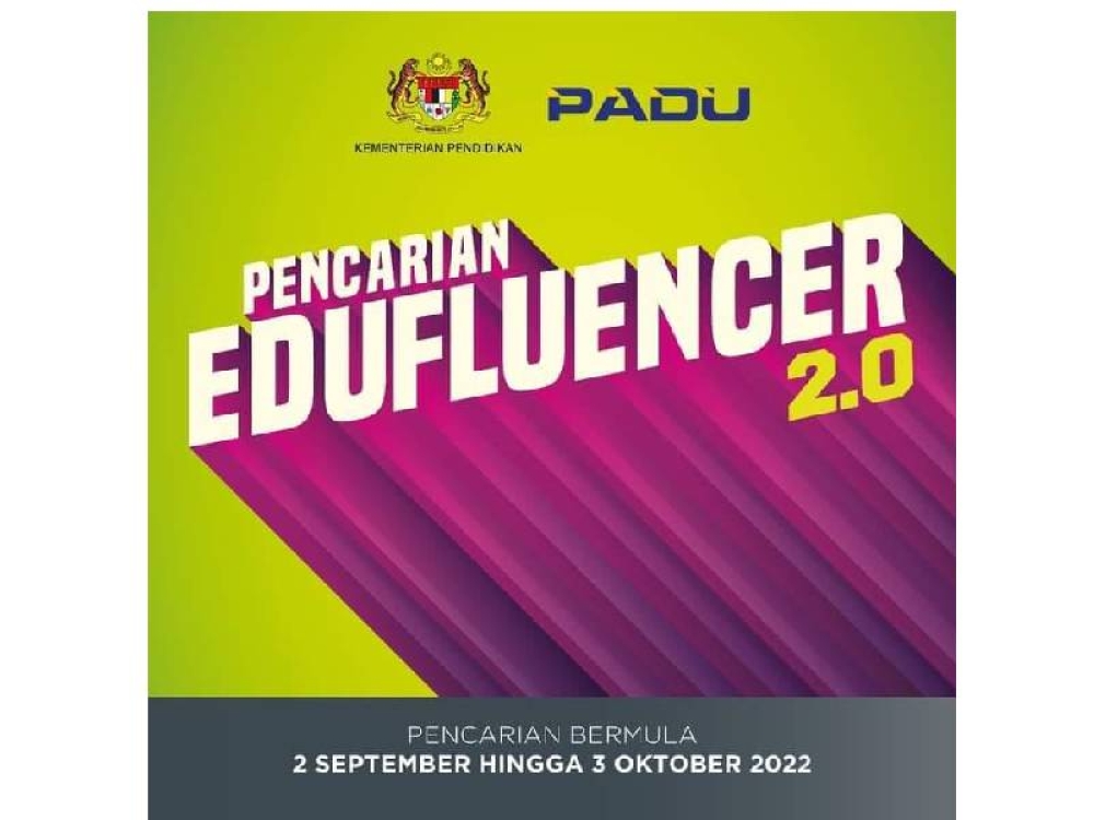 KPM menganjurkan program pencarian Edufluencers 2.0 mulai 2 September lalu bagi mengenal pasti lebih ramai guru pempengaruh yang berperanan sebagai ejen perubahan dalam bidang pendidikan.