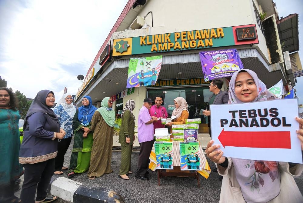 Pemilih yang sudah menunaikan tanggungjawab mengundi boleh mendapatkan paracetamol percuma di Klinik Penawar Ampangan esok.