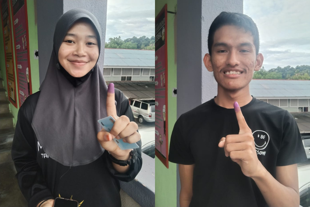 Nur Fatin Aleeya(kiri) dan Muhammad Hafiz Danial