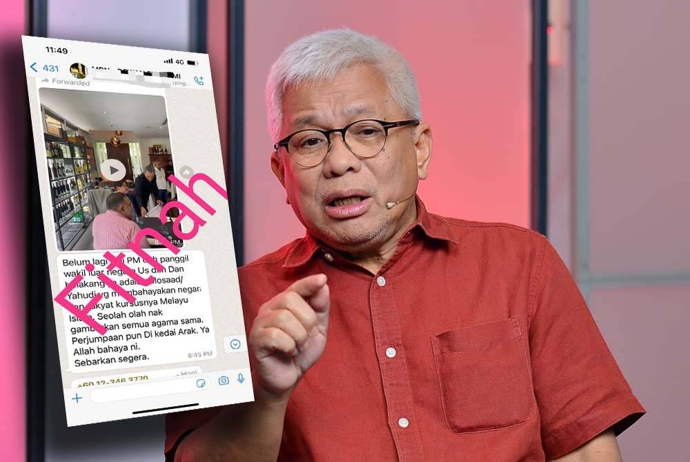 Hussamuddin Yaacub. (Gambar dalam) Tangkap layar video dan kenyataan berhubung dakwaan tular berkaitan perbincangan berhubung Freemasons atau ejen perisikan Israel (Mossad).