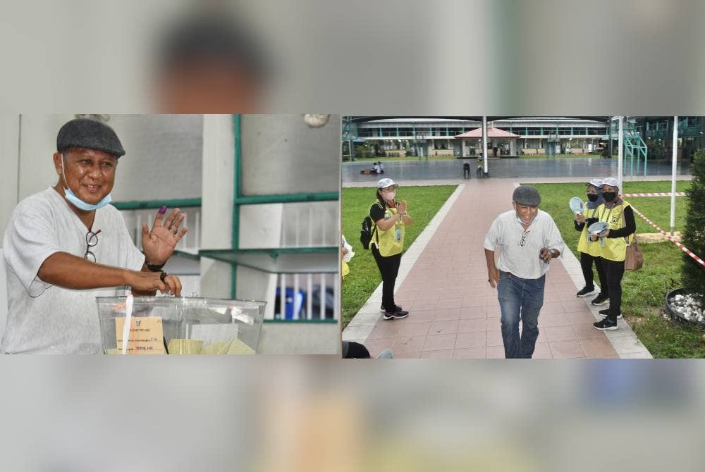 Roslan lega sempat membuang undi walaupun hadir pada saat akhir sebelum Pusat Pembuangan Undi di SJKC Chung Hwa Kota Kinabalu ditutup.