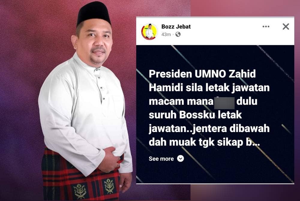 Status Zool Amali dalam Facebooknya mengenai PRU15.