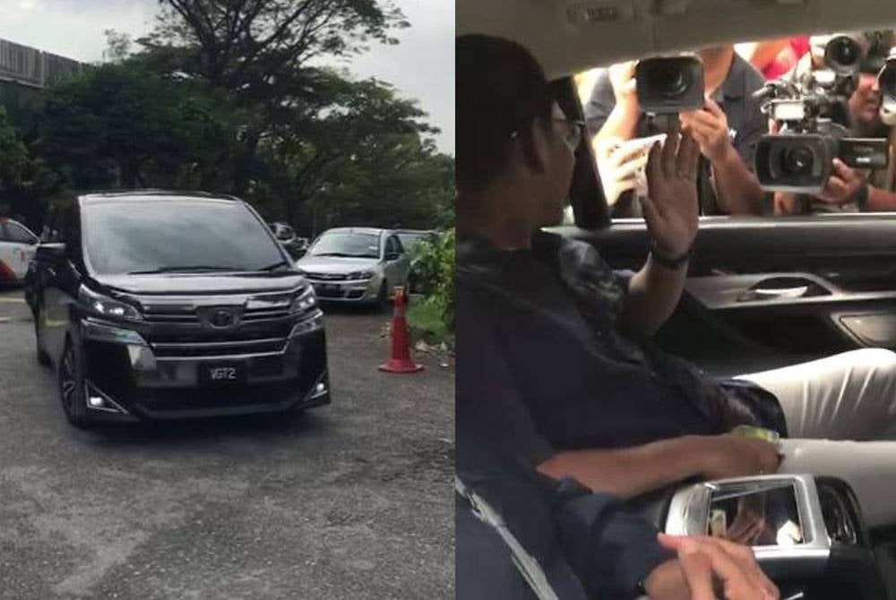 Deretan kenderaan yang diiringi kereta polis dilihat memasuki kediaman Muhyiddin pada jam 9.50 pagi.