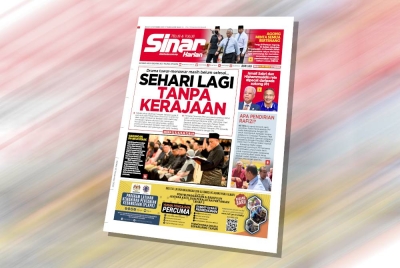 Laporan muka depan Sinar Harian pada Selasa.