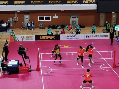 Malaysia membenam cabaran tuan rumah, Korea Selatan 21-10, 21-15 pada aksi separuh akhir Piala Dunia ISTAF 2022. - Foto Facebook MASTAF
